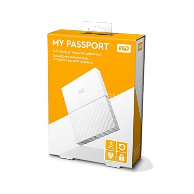 Disco duro portátil de 3TB My Passport Western™White
