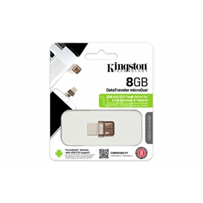 Memoria USB de 8 GB Kingston DTDUO/8GB - marrón