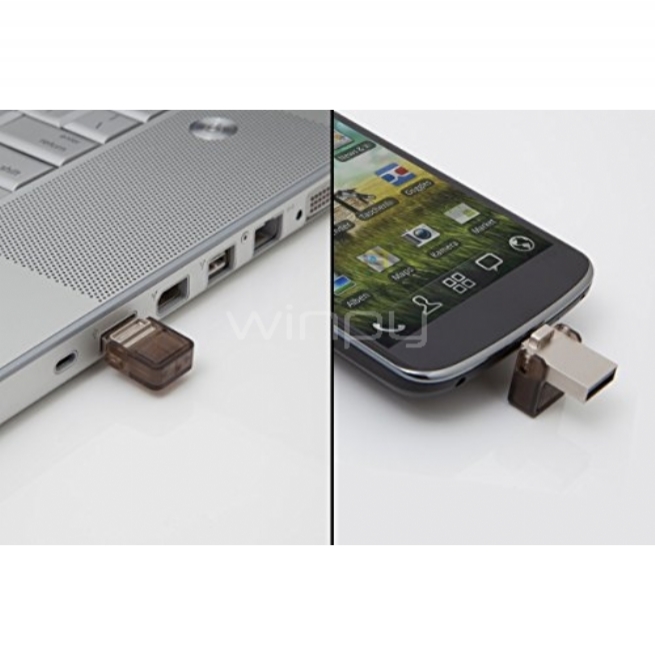 Memoria USB de 16 GB Kingston DTDUO/16GB - marrón