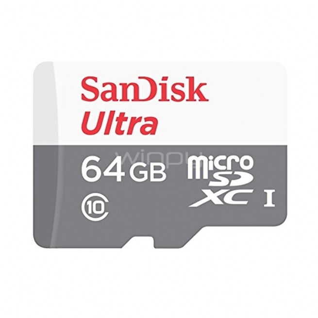 Tarjeta memoria Sandisk Ultra microSDXC UHS-I 64GB MicroSDXC UHS-I Class 10
