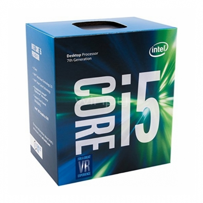 Procesador Intel Core i5-7400 Kaby Lake (LGA1151 - 3 GHz - Turbo 3,5 GHz - 4 Núcleos)