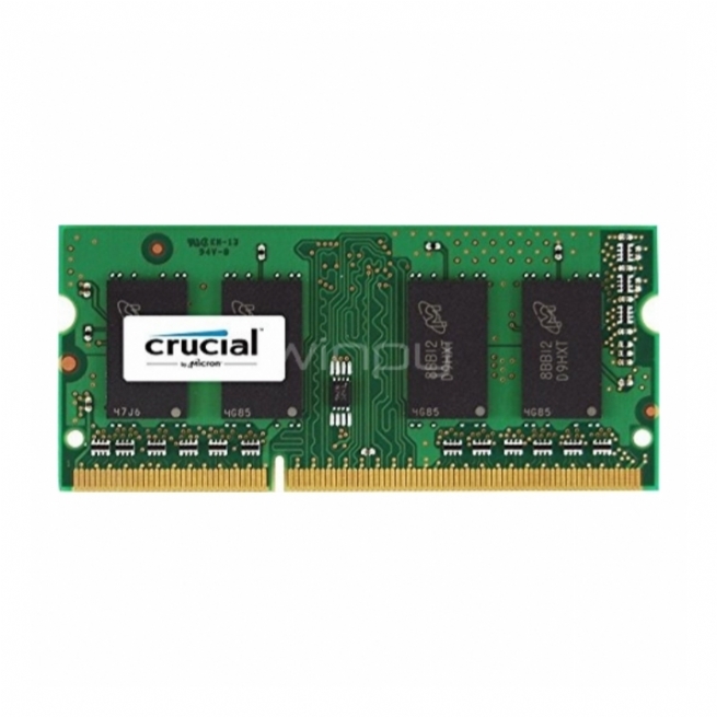 Memoria RAM Crucial de 4GB (DDR3, 1333Hz, SODIMM)