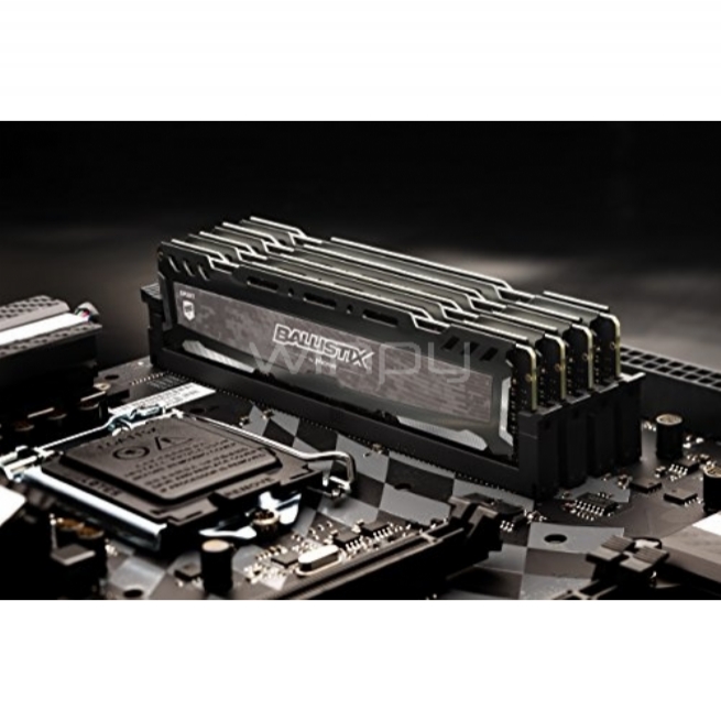 Memoria RAM Ballistix Sport LT de 16GB (2400MHz, DDR4, GREY, DIMM)