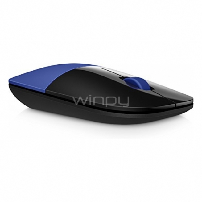 Mouse inalámbrico HP Z3700 (1200DPI, Ambidiestro, Azul)
