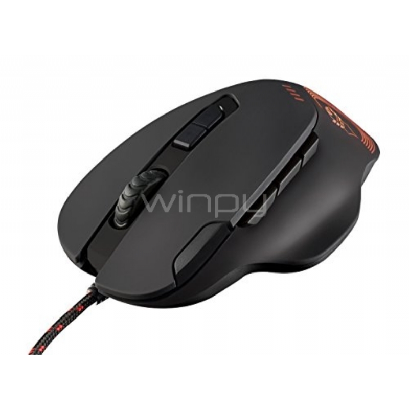 Mouse Gamer Trust Gaming GXT 162 (USB, 4000DPI, 9 botones, negro)