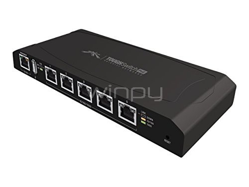 TOUGHSwitch Ubiquiti Networks TS-5-POE Gigabit Ethernet 24V adaptador e inyector de PoE
