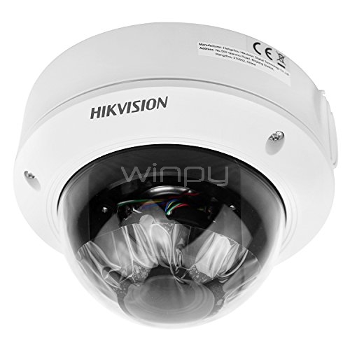 Cámara domo Hikvision con vision nocturna (4.0MP, IP67, IR 30m, Lente motorizado 2.8-12mm, PoE)