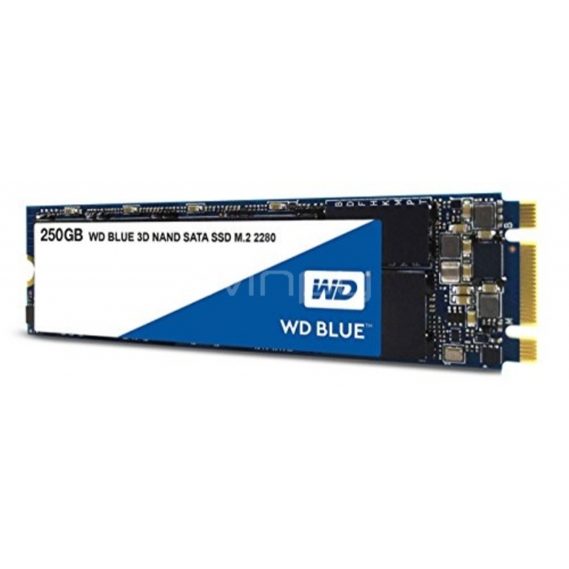 Unidad de estado sólido Western Digital Blue de 250GB (M.2, SATA, 3D NAND)