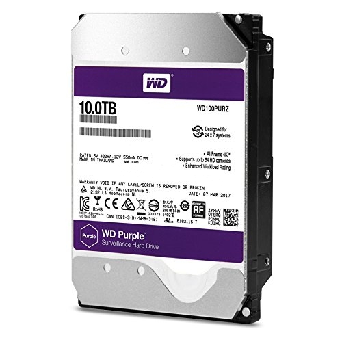 Disco duro Western Digital Purple de 10TB (SATA, 5400rpm, Formato 3.5)