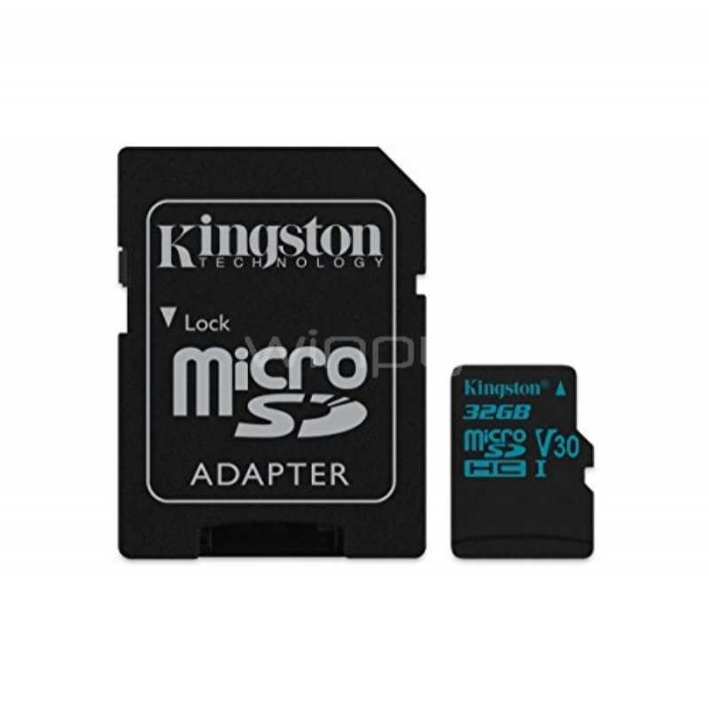 Tarjeta MicroSD Kingston Canvas Go! de 32 GB con Adaptador SD