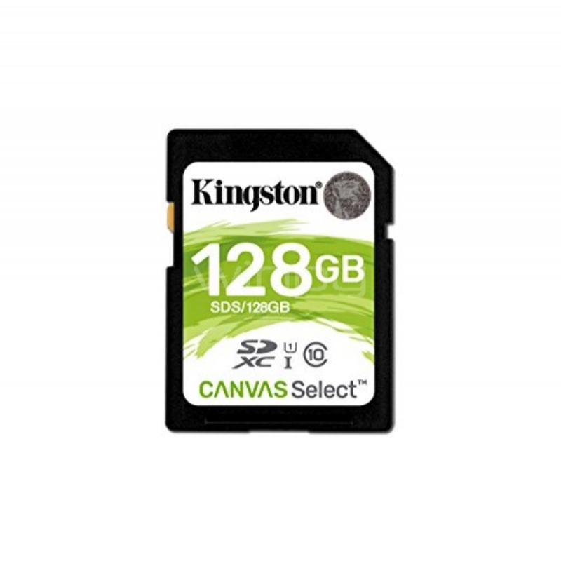 Tarjeta de Memoria SD Kingston Canvas Select de 128GB (UHS-I, Clase 10, hasta 80 MB/s)