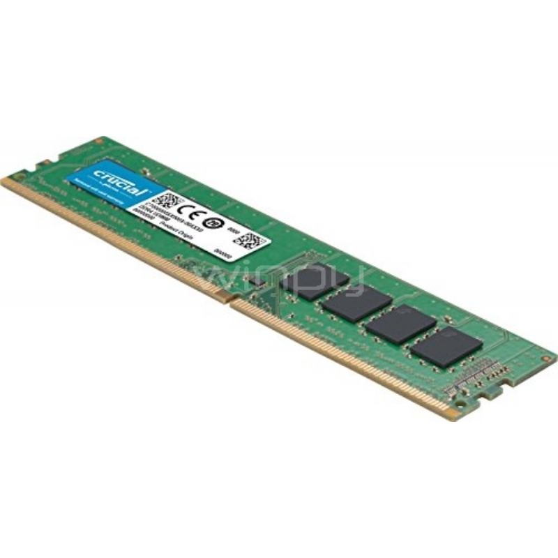 Memoria RAM Crucial de 8GB (DDR4, 2666MHz, 288 pines, UDIMM)