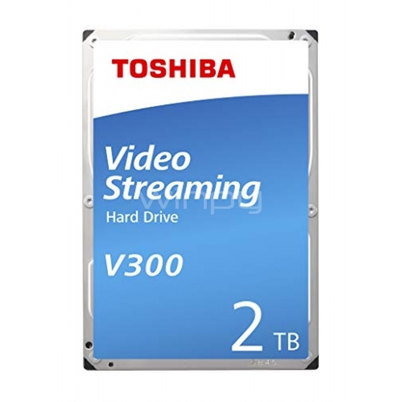 Disco duro Toshiba V300 de 2TB para vídeo (SATA, Formato 3.5”, Caché 64mb)
