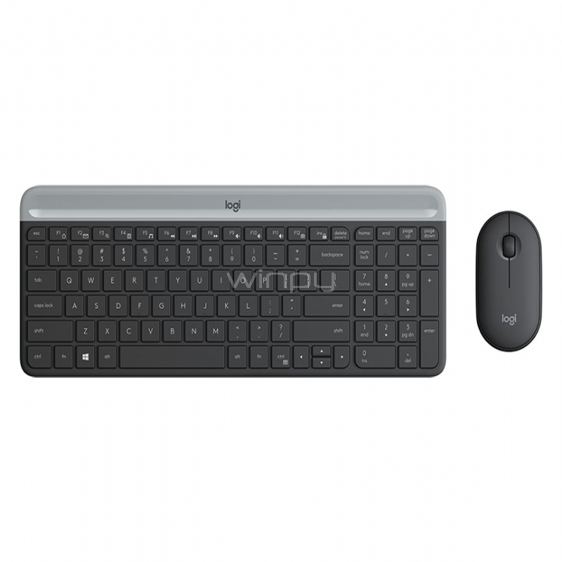 Kit Inalambrico teclado y mouse Logitech MK470 (Receptor USB, Grafito)