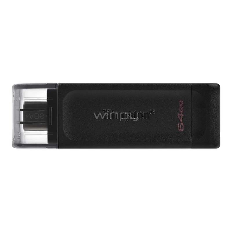 Pendrive Kingston DataTraveler 70 de 64 GB (USB-C 3.2, Negro)
