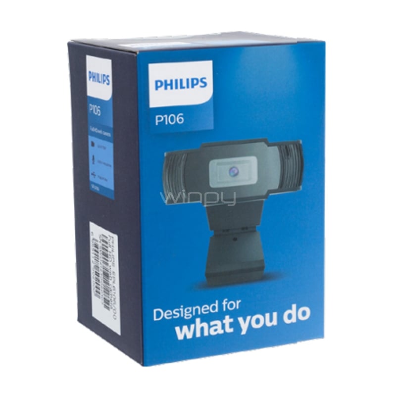 Cámara Web Philips SPL6106 (720P, Negro)