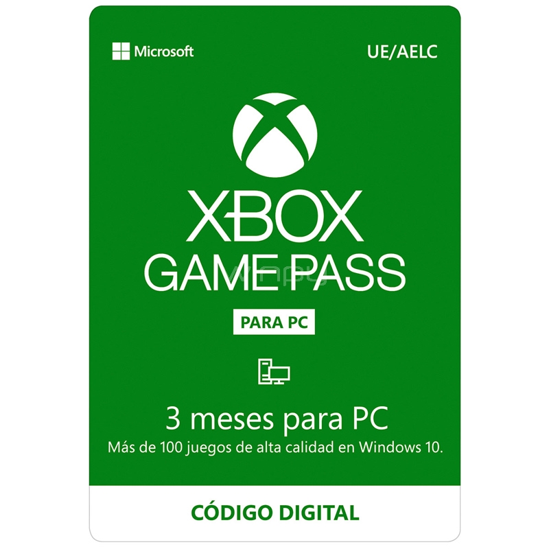 Suscripción Microsoft Xbox Game Pass para PC (3 Meses, Descargable)
