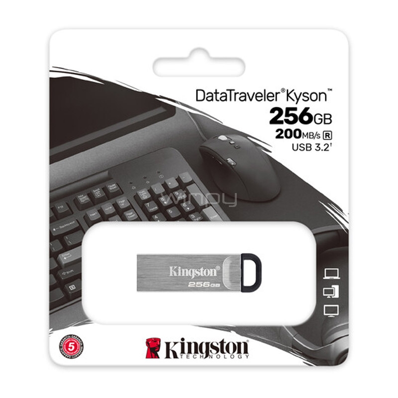 Pendrive Kingston DataTraveler Kyson de 256GB (USB 3.2)