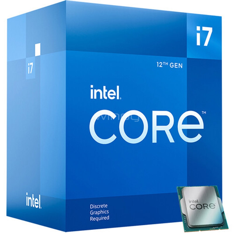 Procesador Intel Core i7-12700F Alder Lake (LGA1700, 12 Cores, 20 Hilos, 3.6/4.9 GHz, Sin Video)