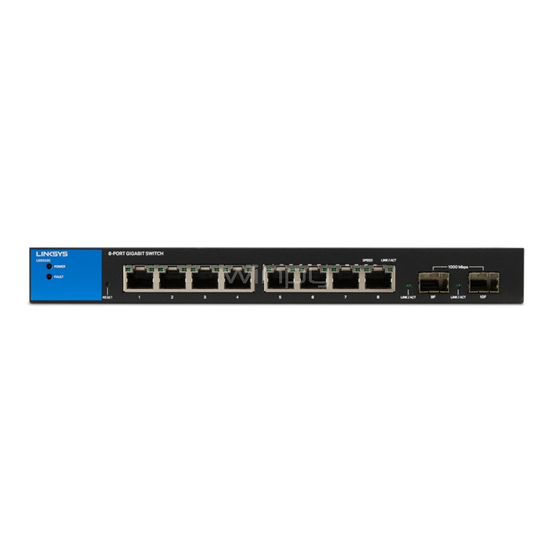 Switch Linksys Business LGS310C de 8 puertos (SFP+,  20 Gbps, QoS)
