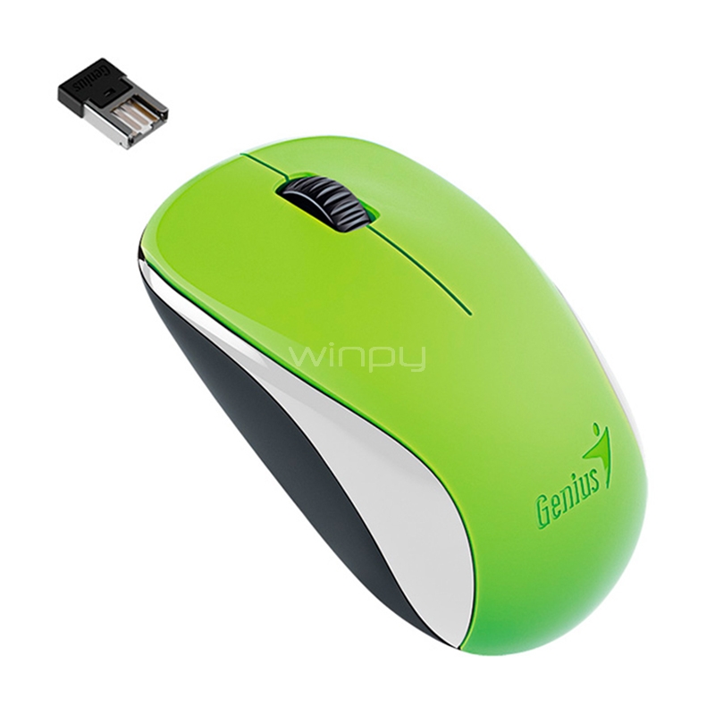 Mouse Genius NX-7000 Inalambrico (Dongle USB, 1200DPI, Verde)
