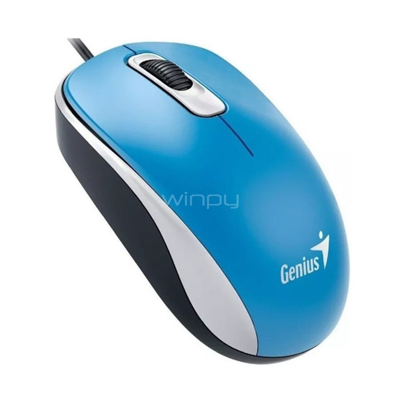 Mouse Genius DX-110 Ambidiestro (USB, Azul)