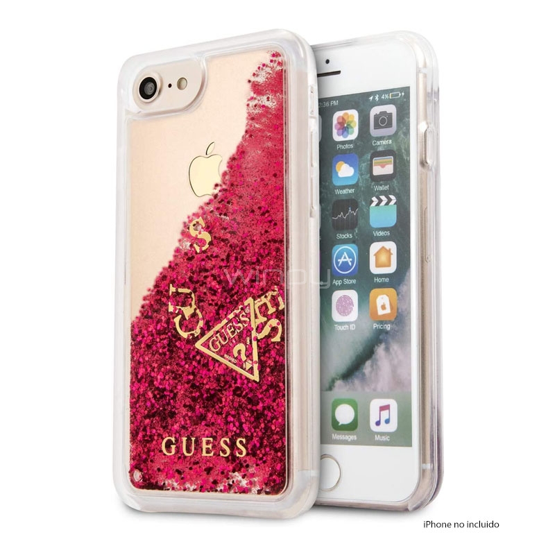 Carcasa Guess para iPhone 7/8 (Trasparente/Glitter Pink)