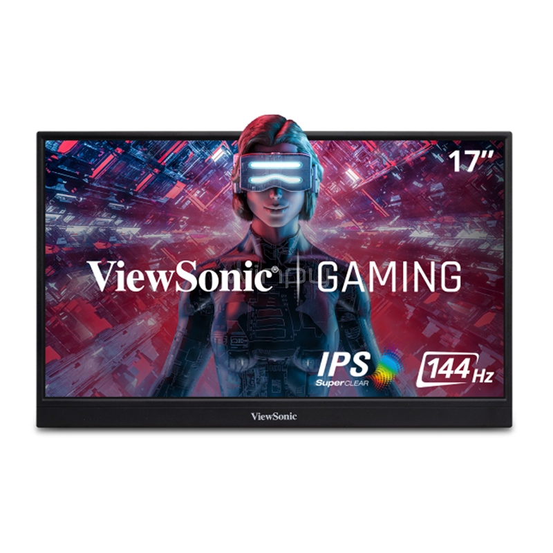Monitor Gamer Portátil Viewsonic VX1755 de 17.3“ (IPS, Full HD, 144Hz, Mini HDMI, USB-C, FreeSync )