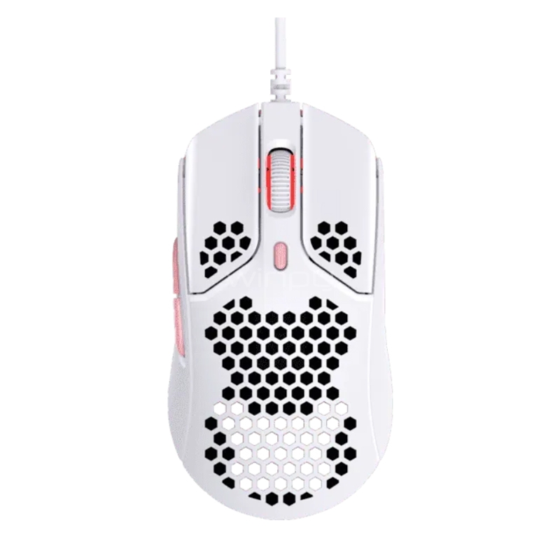 Mouse Gamer HyperX Pulsefire Haste (Sensor Pixart 3335, 16.000dpi, Blanco)