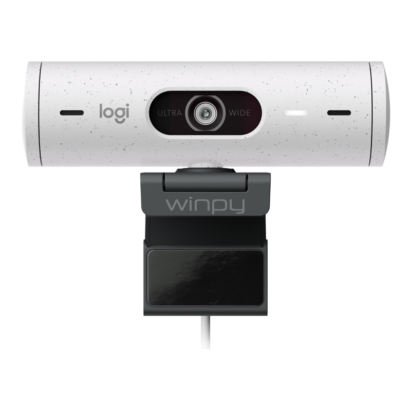 Cámara Web Logitech Brio 500 de 4 MP (Full HD, USB-C, Blanco)
