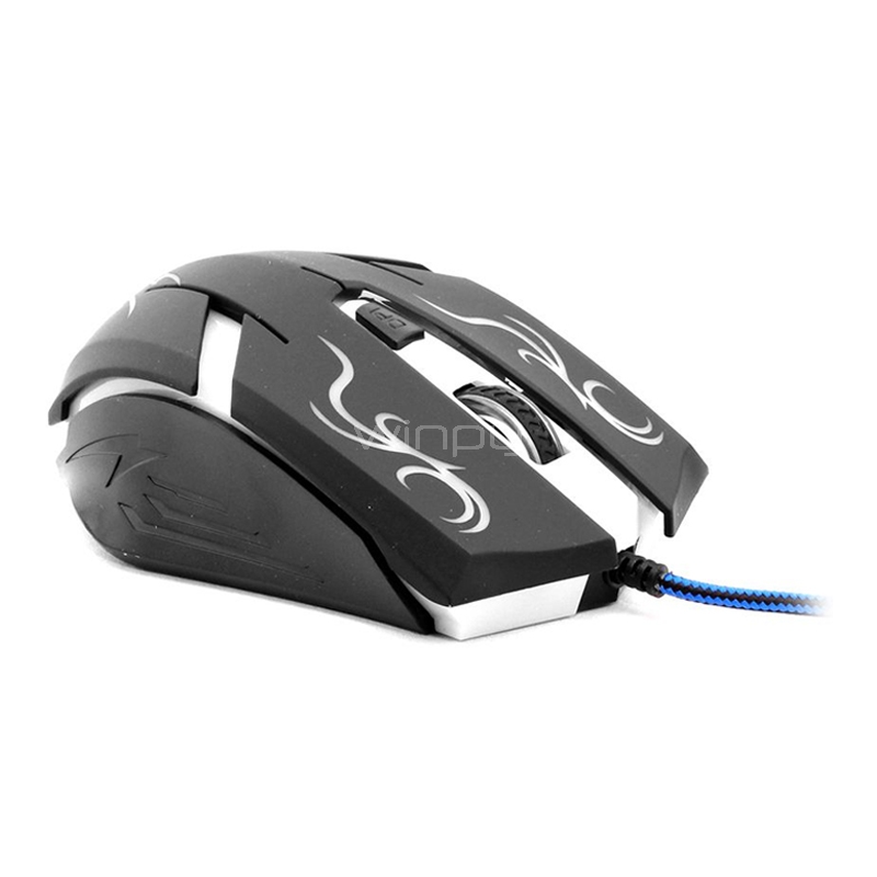 Mouse Gamer Ultra X6 (2.400dpi, Retroiluminación LED, Negro)