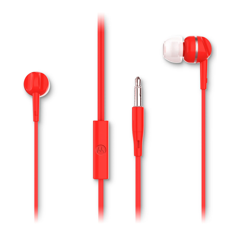 Audífonos Motorola EarBuds 105 (Jack 3.5mm, Rojo)