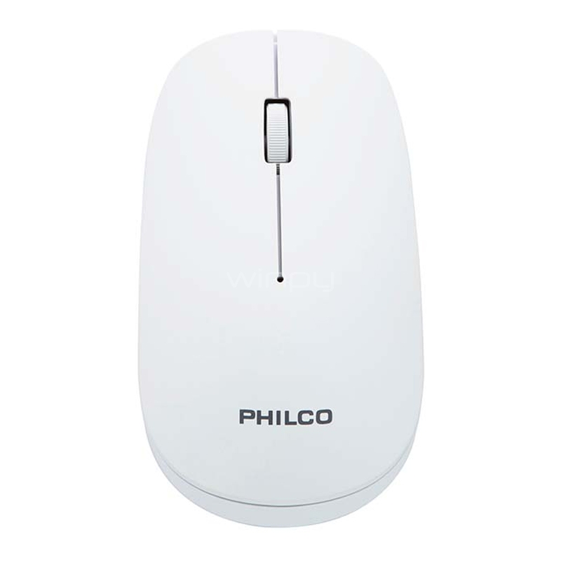 Mouse Inalámbrico Philco (Dongle USB, 1.600dpi, Blanco)