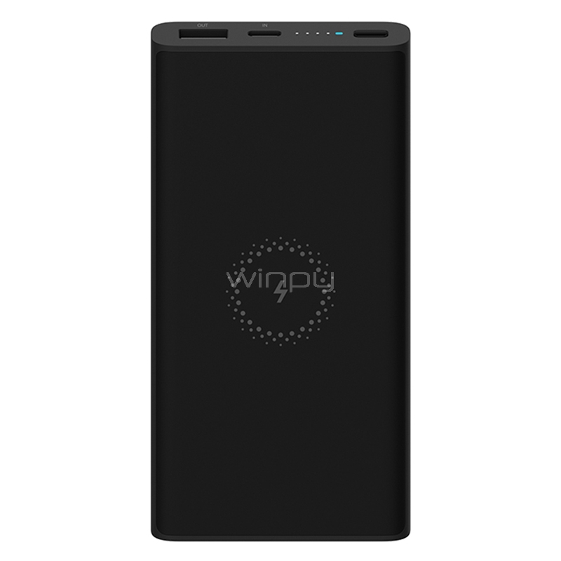 Batería Externa Xiaomi Mi Wireless de 10.000 mAh (Carga Inalámbrica, Negro)