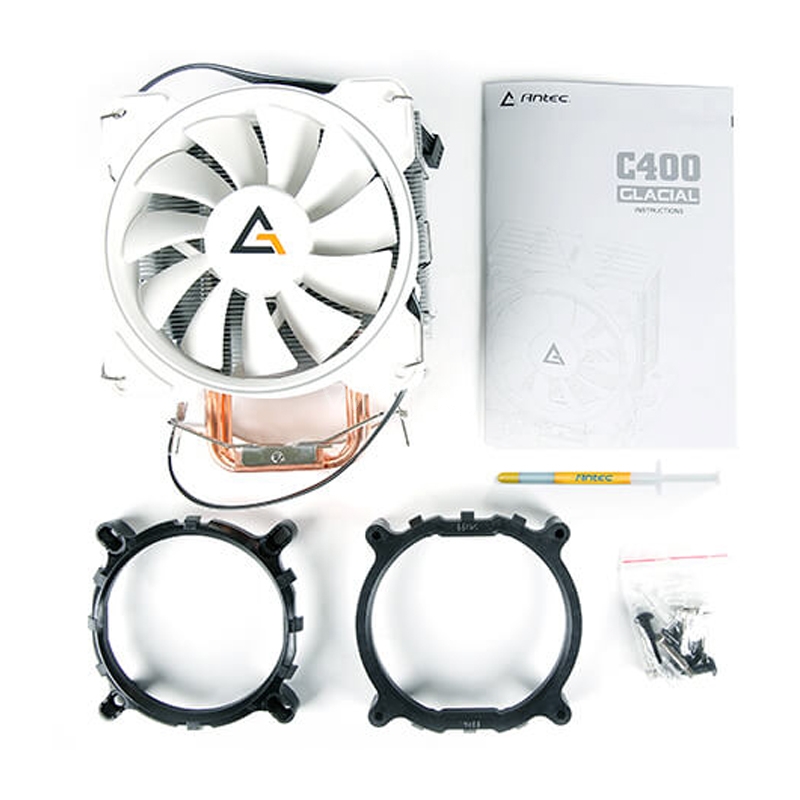 Disipador de Aire Antec C400 Glacial (Intel/AMD, LED Blanco, PWM, 120mm, 1800rpm)