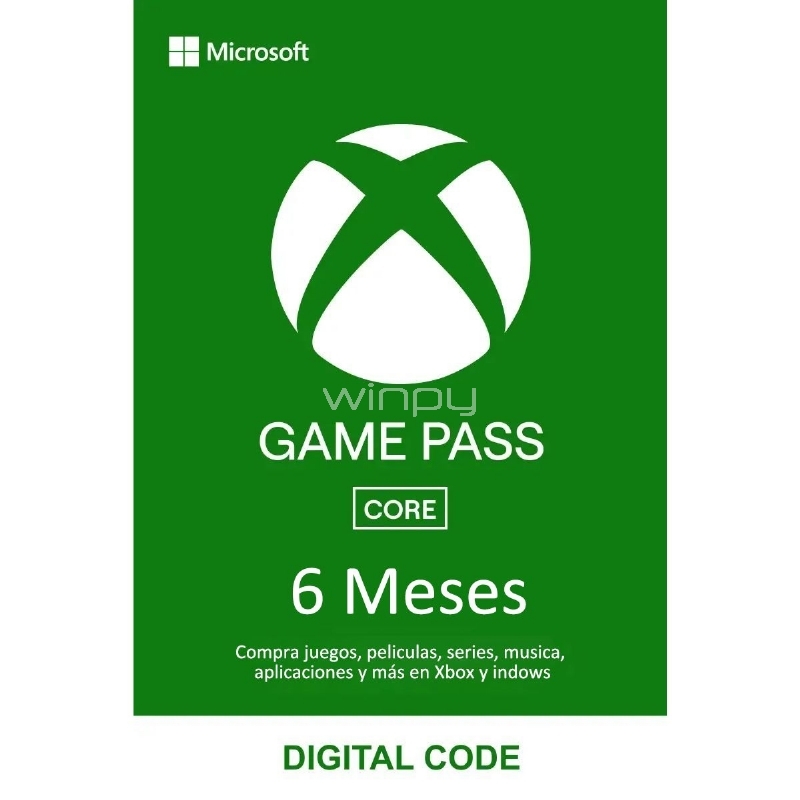 Suscripción Microsoft XBOX Game Pass Core (Descargable, 3 meses)