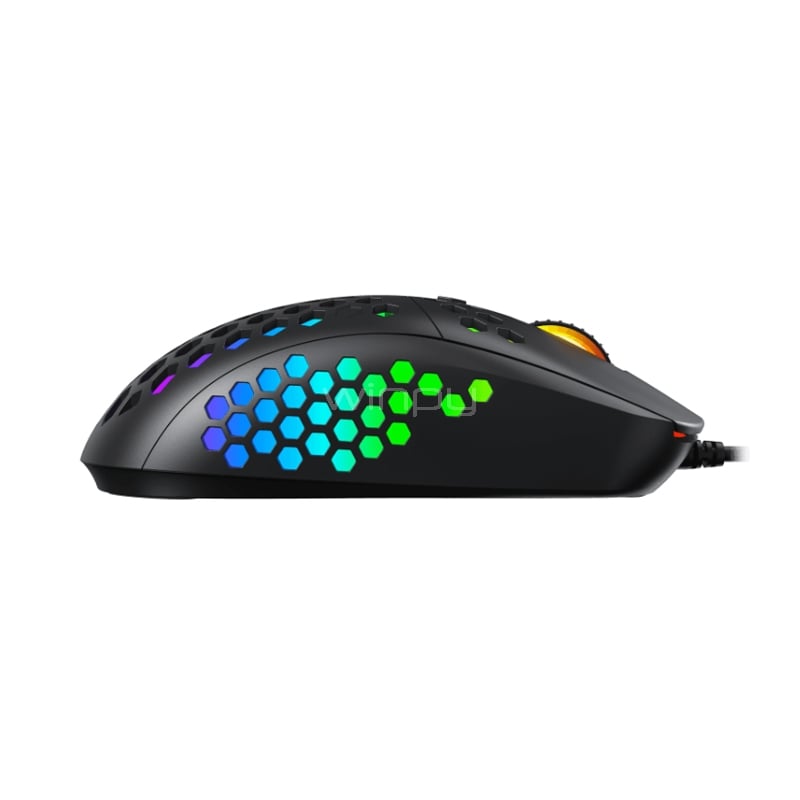 Mouse Gamer GameMax MG8 RGB (Sensor SPCP 199, 6.400dpi, Negro)