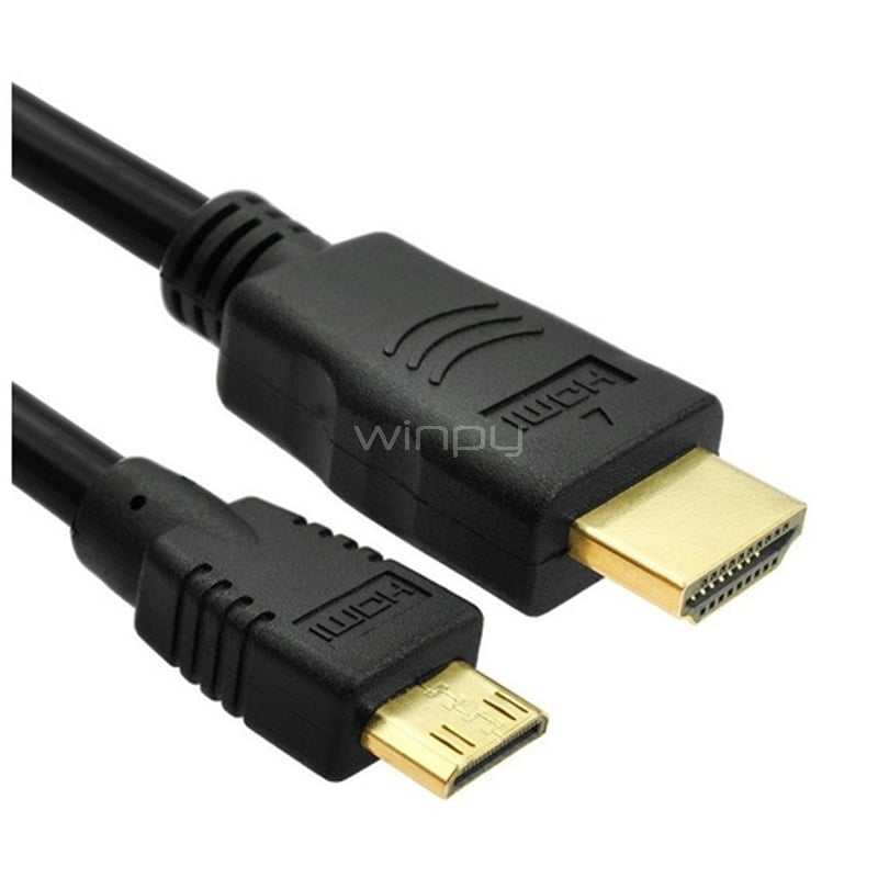 Cable Adaptador Exelink de HDMI a mini HDMI (1.8 metros, Negro)