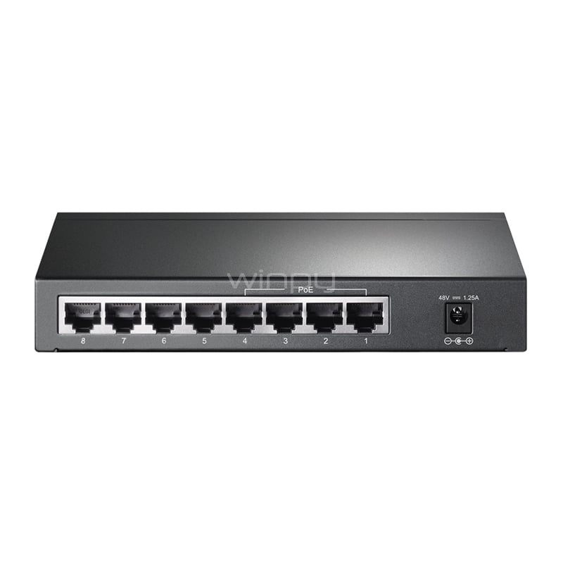 Switch TP-Link TL-SG1008P de 8 puertos (Gigabit, 16 Gbps, PoE, 55W)