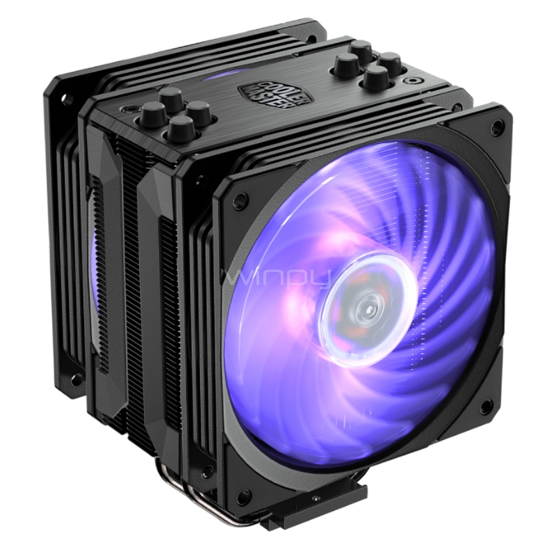 Disipador Cooler Master HYPER 212 RGB (LGA1700, 120mm, 2.000rpm, Black Edition)