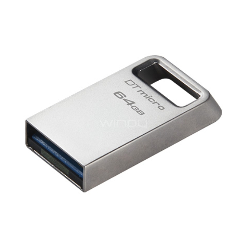 Pendrive Kingston DataTraveler Micro de 64GB (USB 3.2, Metal)