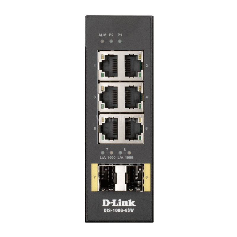 Switch D-Link DIS-100G-5SW de 8 Puertos (Gigabit, L2, SFP, 16 Gbps, Auto MDI/MDIX)