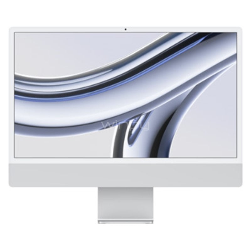 Apple iMac Retina 4.5K de 24“ (Chip M3, 8GB RAM, 256GB SSD, Silver)
