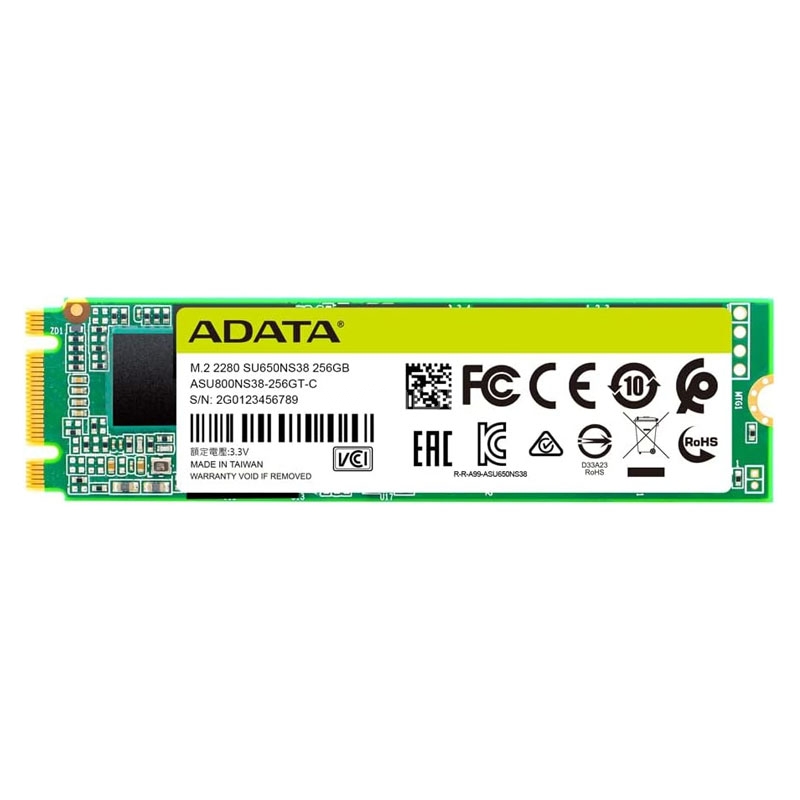 Unidad de Estado Sólido ADATA Ultimate SU650 de 256GB (SSD, M.2 SATA, Hasta 550MB/s)