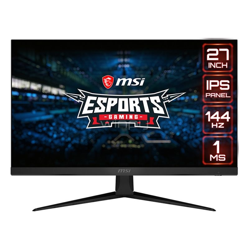 Monitor Gamer MSI Optix G271 de 27“ (IPS, Full HD, 144 Hz, 1 ms, D-Port+HDMI, FreeSync) - OUTLET