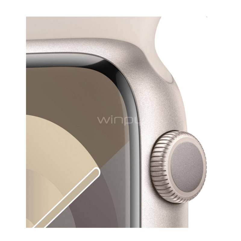 Apple Watch Series 9 de 45mm (GPS, Case Aluminio, Correa Deportiva Starlight)