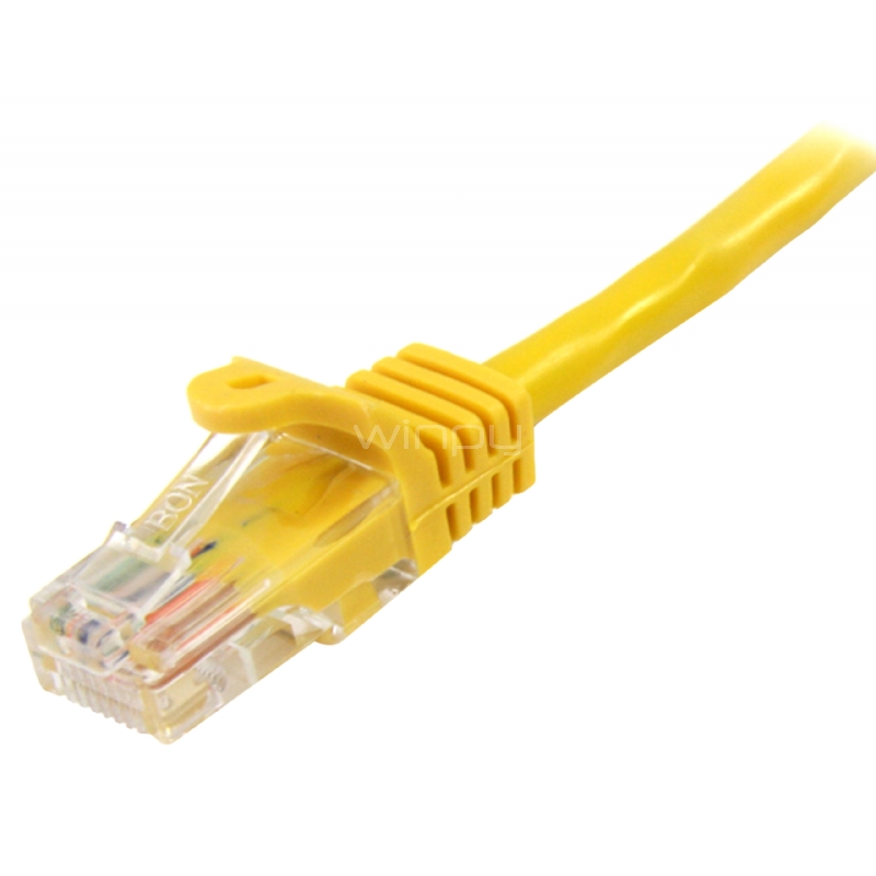 Cable de Red de 0,5m Amarillo Cat5e Ethernet RJ45 sin Enganches - StarTech