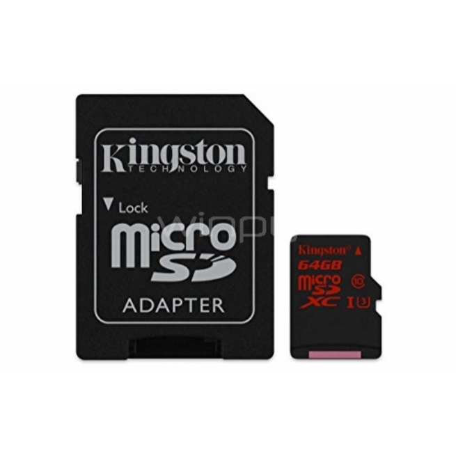 Tarjeta memoria microSDHC/SDXC 64 GB  Kingston  Clase 3