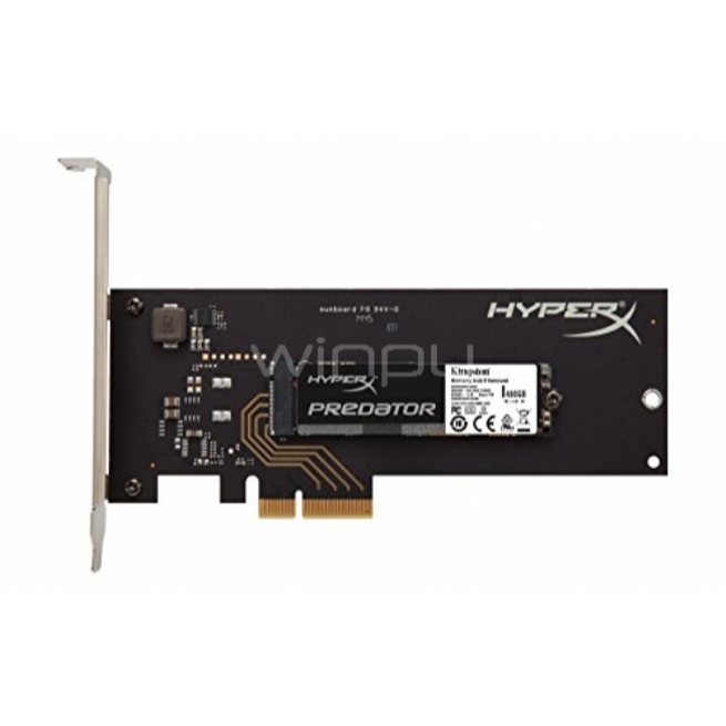 Unidad estado sólido M2 HyperX Predator 480GB (Incluye tarjeta PCIe)