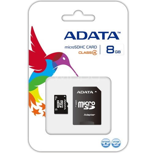 Adata Class 4 - Tarjeta microSD de 8 GB, negro